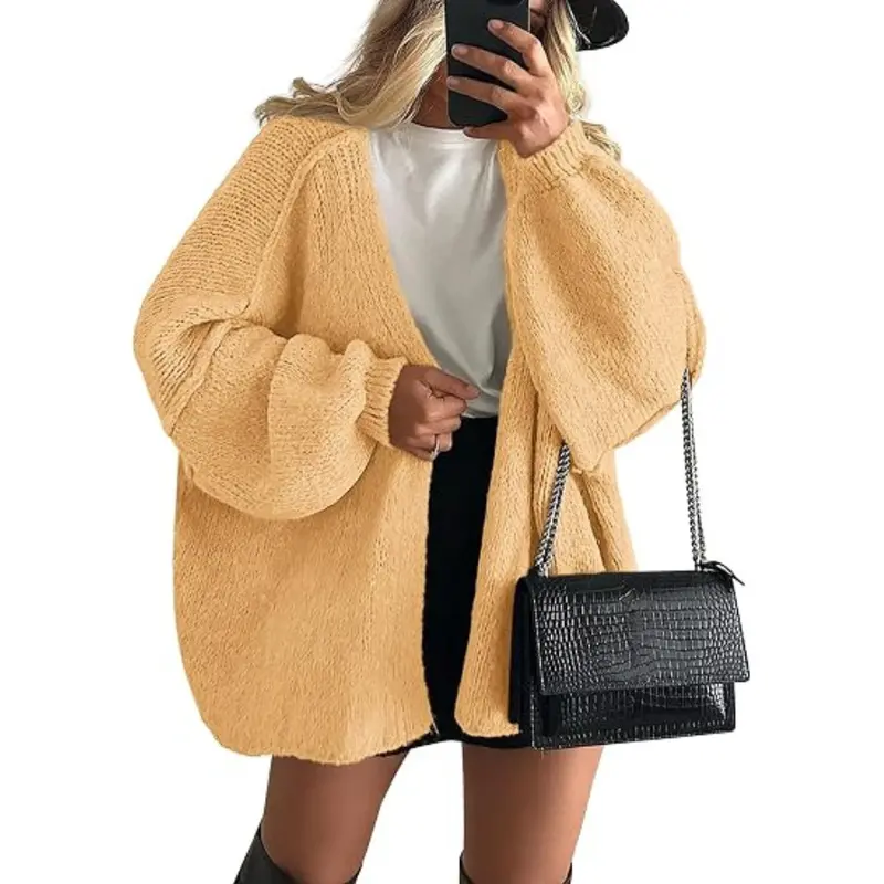 PrettyGarden Women's Oversized Cardigan Sweater - Lightweight Knit
