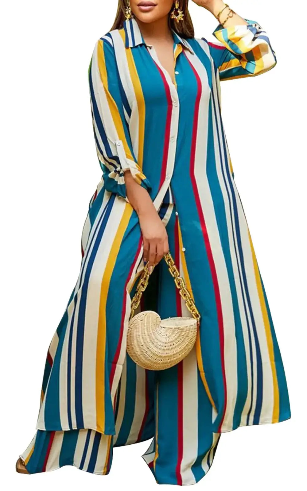 Ensemble Africain Femme 2 Pièces Col V