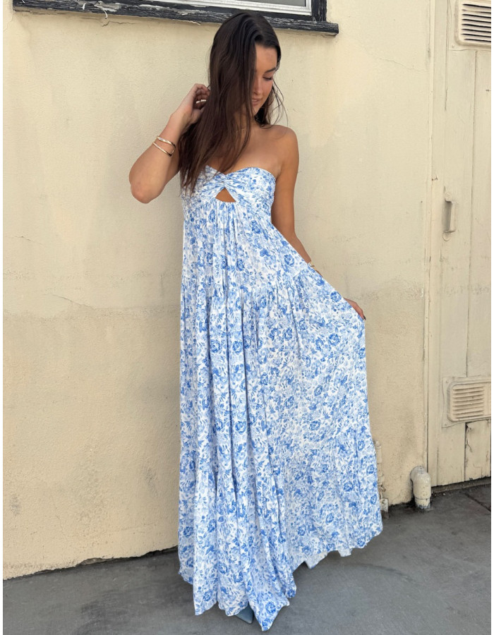 Sexy off-shoulder floral maxi dress