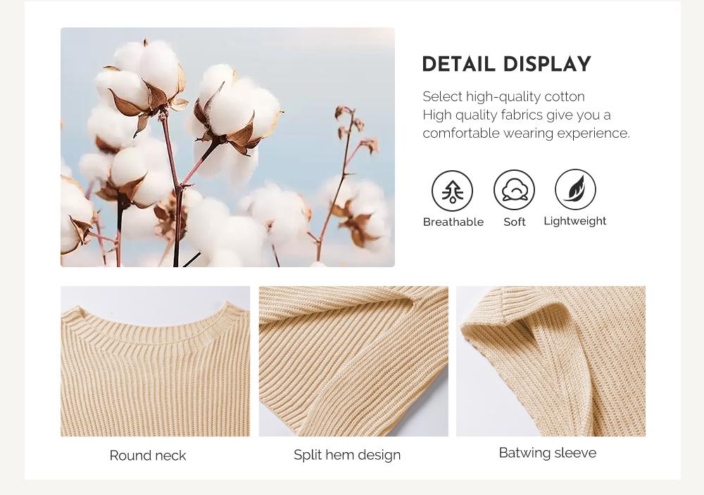 Shewin Women's Casual Oversized Solid Knit Pullover Sweater with Puff Short Sleeves, Round Neck and Side Slit, Lady, Piece, Elegance,back to school,back to school shopping, Women's Clothes Shewin Women's Casual Oversized Solid Knit Pullover Sweater with Puff Short Sleeves, Round Neck and Side Slit, Lady, Piece, Elegance,back to school,back to school shopping, Women's Clothes