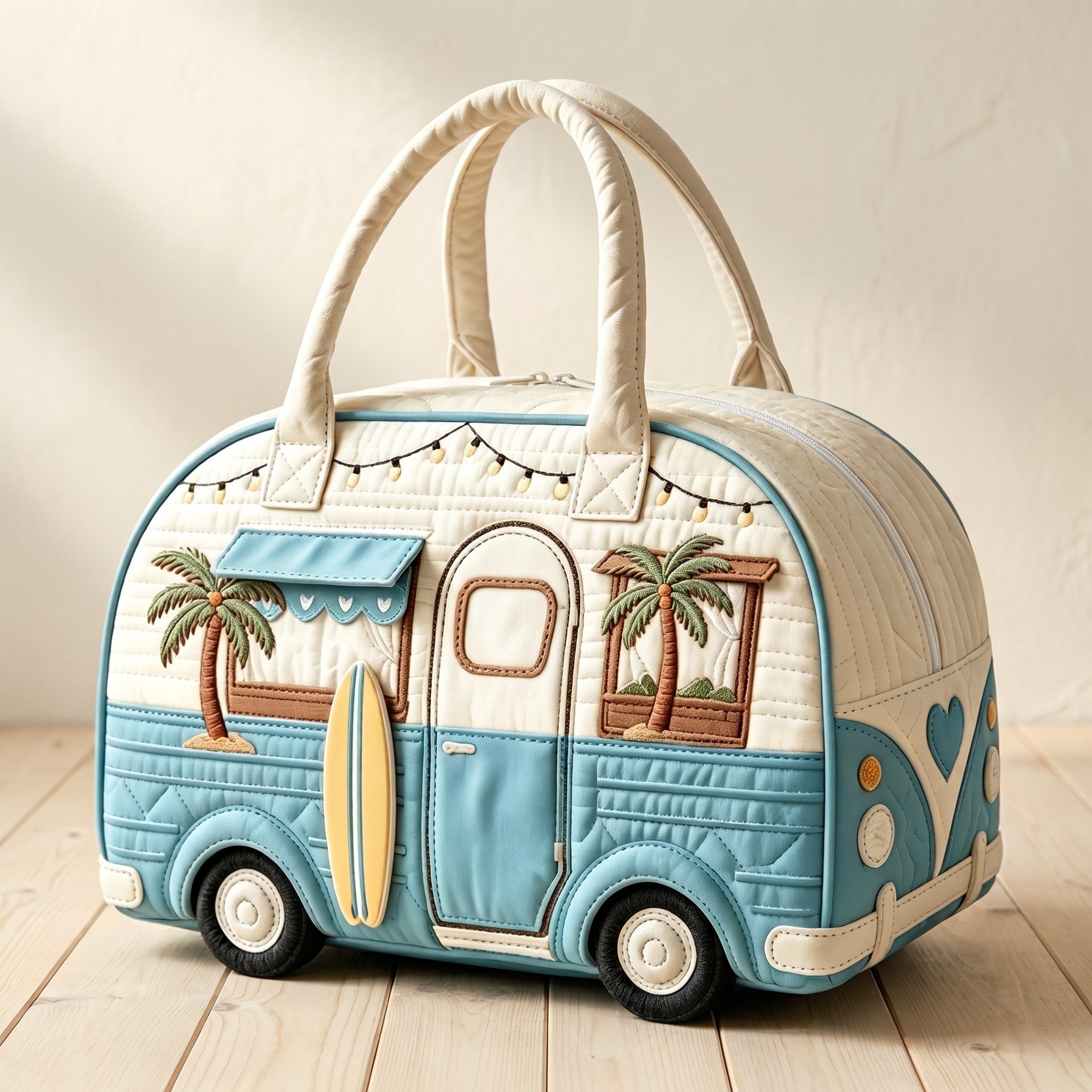 Handquilted Hippie Bus Weekender
