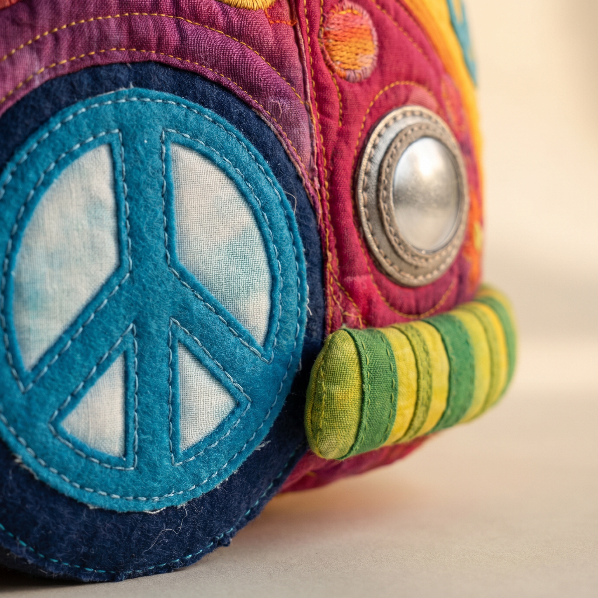 Handquilted Hippie Bus Weekender