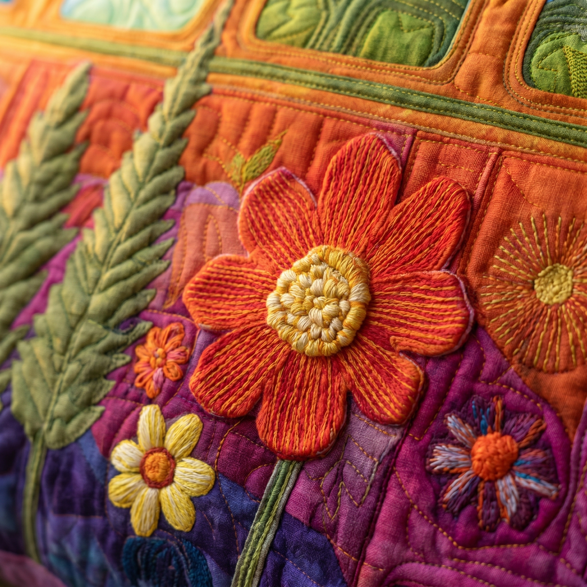 Handquilted Hippie Bus Weekender