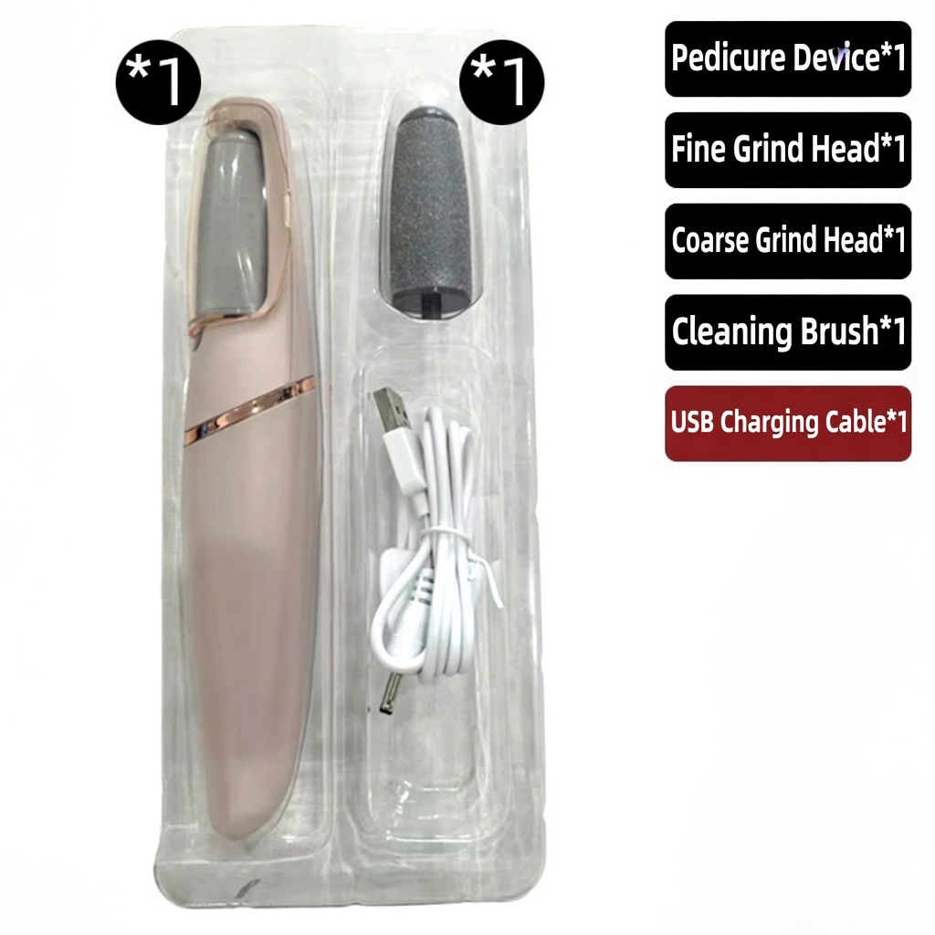Electric foot file: Easily removes calluses and dead skin from feet.