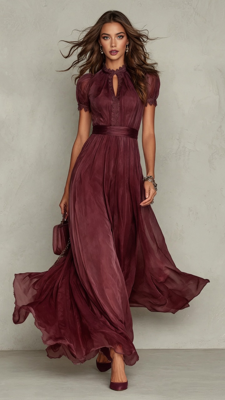 Mariela | Vestido Morado Largo