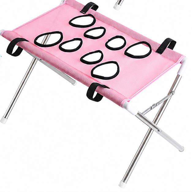 Iron Pet Grooming Hammock - 8-Hole Design Anti-Escaping Cats Sling | Polyester Cloth Kitten Grooming Hanger | for Cats Dogs Kitten Puppy Small Medium Large Breed Indoor Home Hair Cutting Ear Cleaning