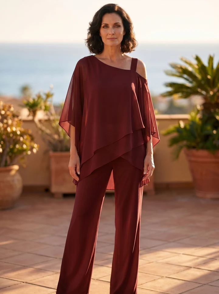 Valerie – Soft Drape Two-Piece Set – Effortless Polish, All-Day Comfort