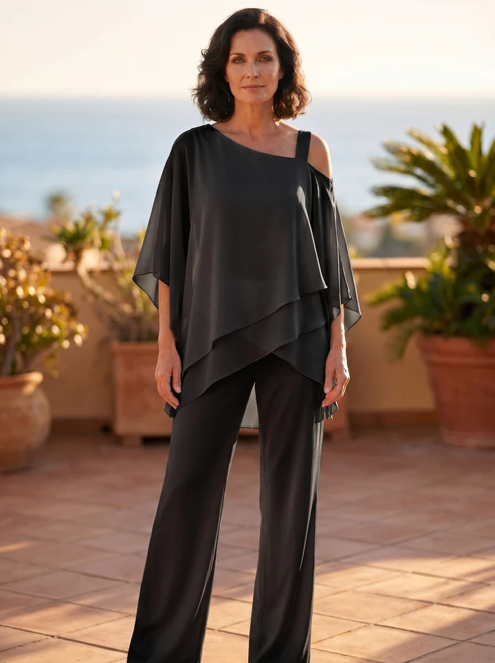 Valerie – Soft Drape Two-Piece Set – Effortless Polish, All-Day Comfort
