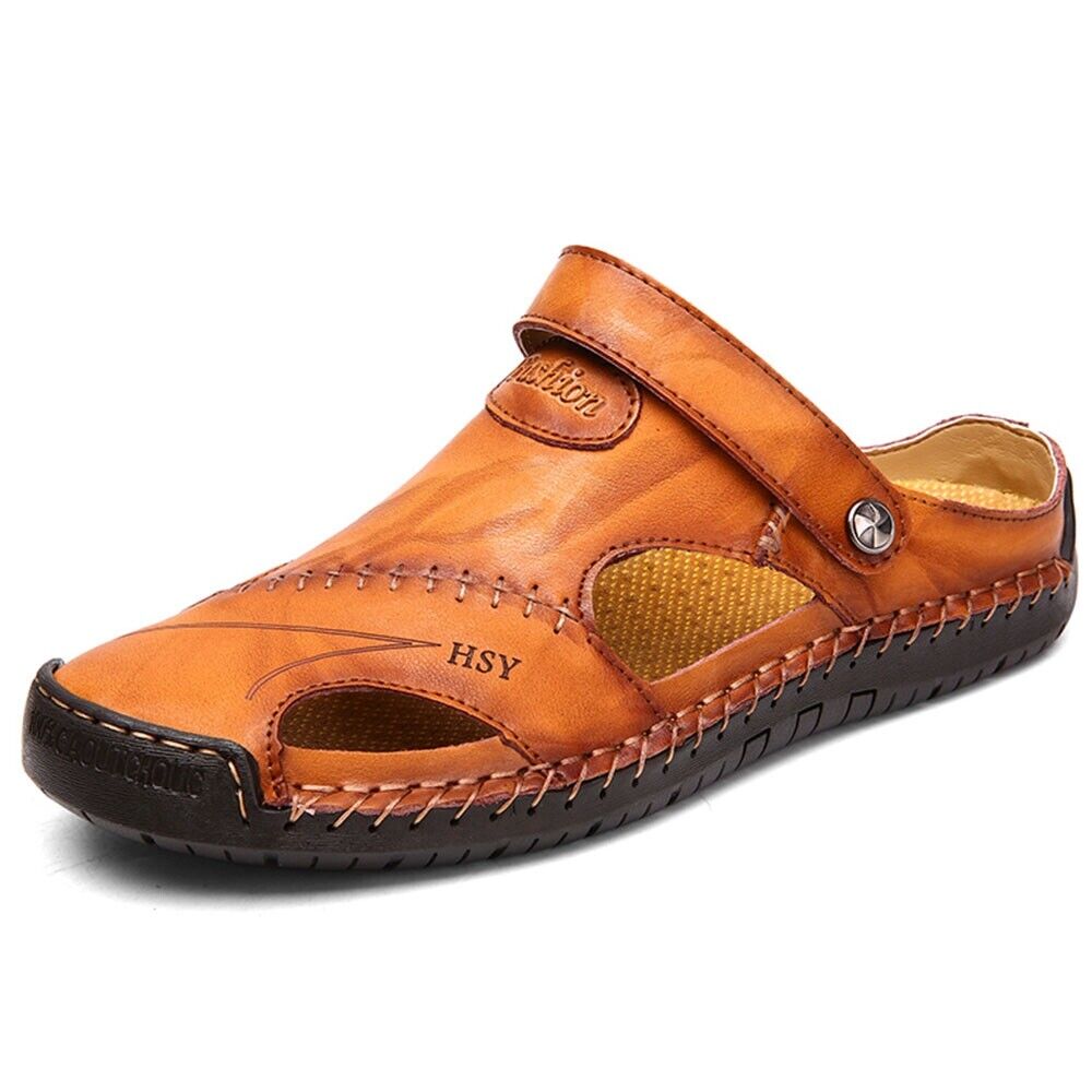 🔥HOT SALE🎁--60% OFF 🎉 Men's Casual Breathable Handmade Leather Sandals