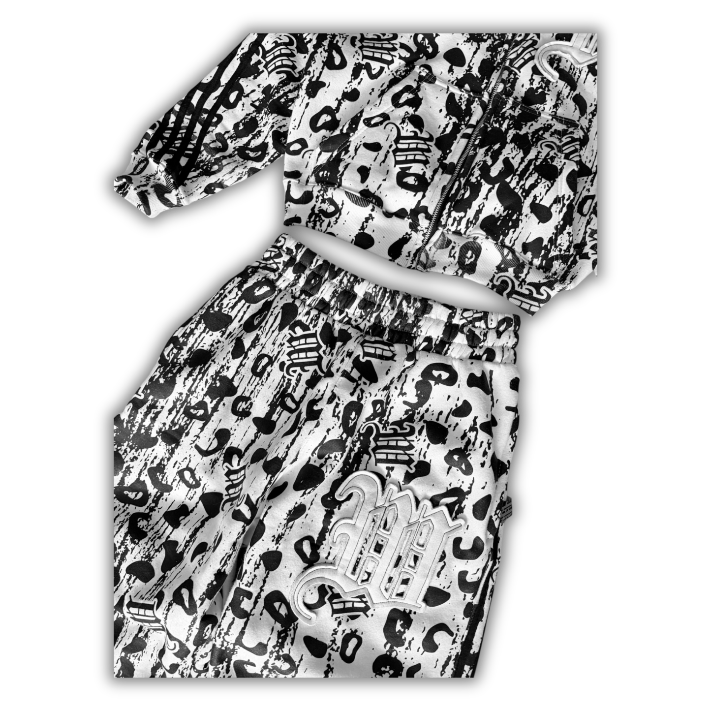 "SNOW" LEOPARD SWEATSUIT