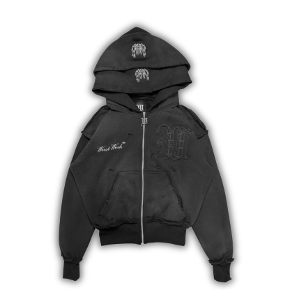 "ASPHALT" CRYSTALIZED HOODIE