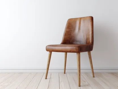 Chaise de salle à manger en bois et assise aspect cuir 47x50x84 cm – marron – style contemporain pour salle à manger-Sofaupnest