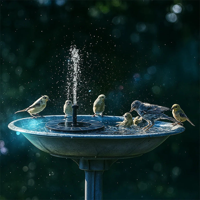 Solar Bird Bath Fountain Pump with 4 Nozzles