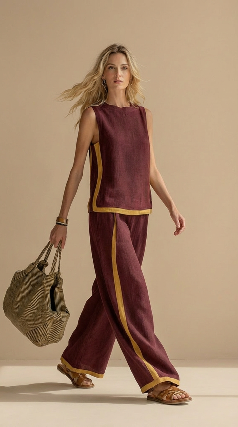 Paula™ - Conjunto de lino y algodón