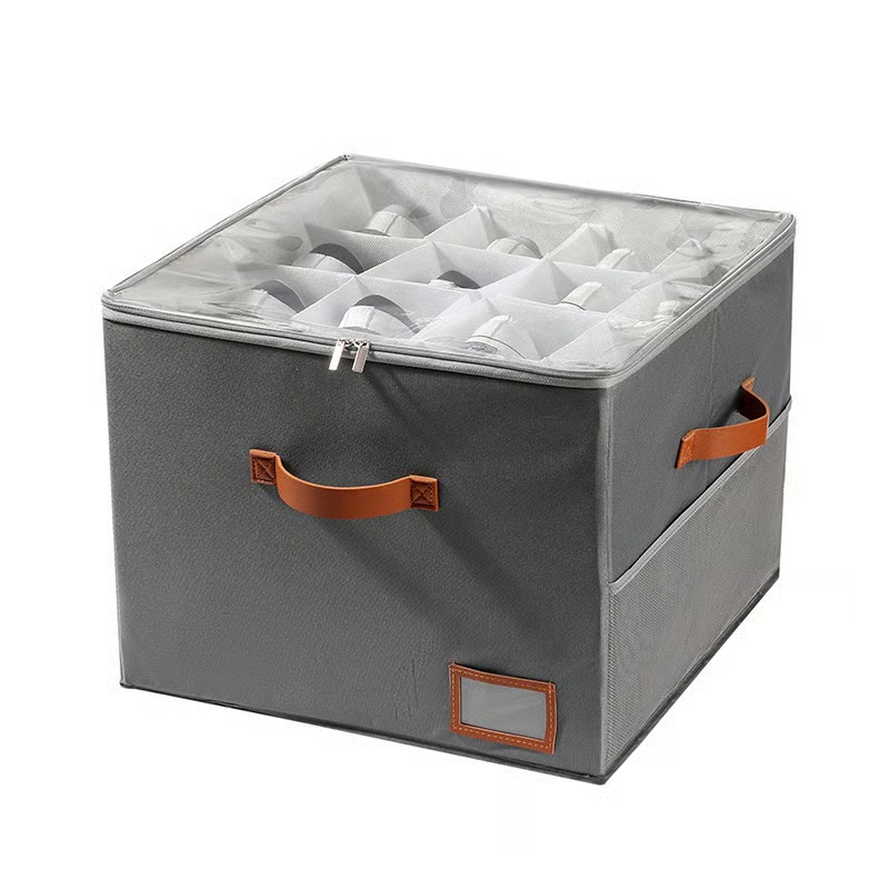 Household Sectioned Sneaker Storage Box — Foldable, Dustproof Shoe Organizer for Wardrobes