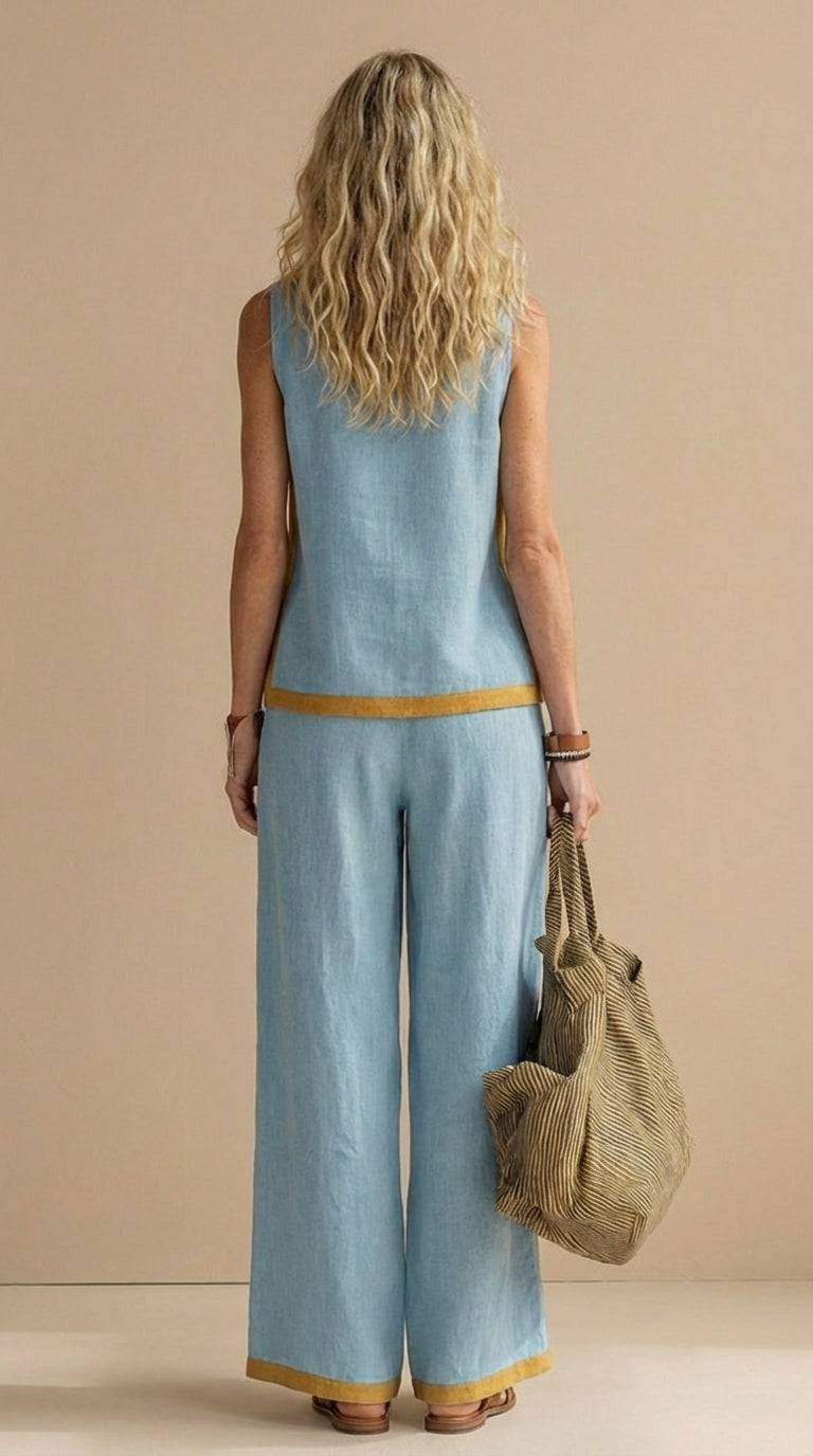 Paula™ - Conjunto de lino y algodón