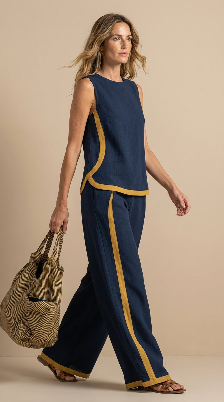 Paula™ - Conjunto de lino y algodón