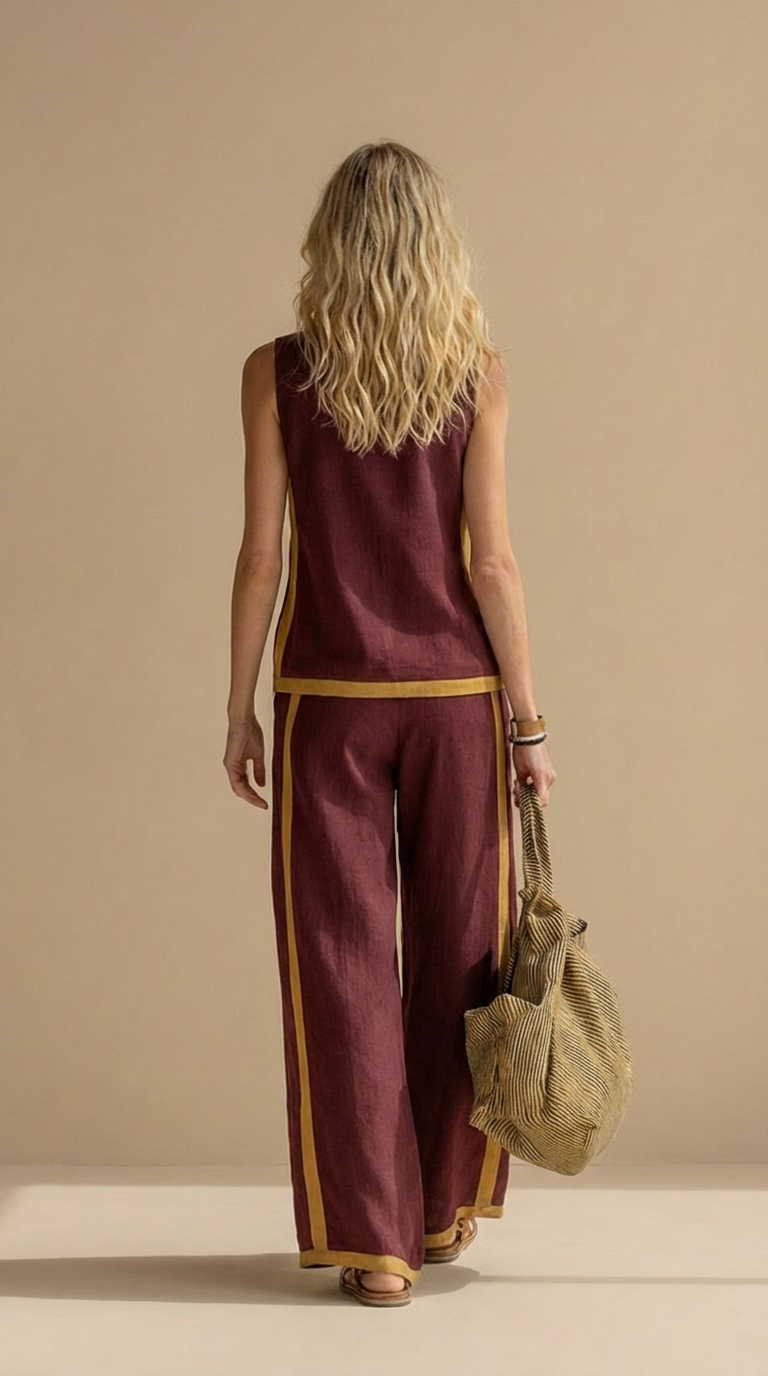 Paula™ - Conjunto de lino y algodón