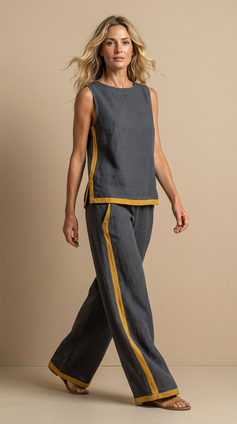 Paula™ - Conjunto de lino y algodón