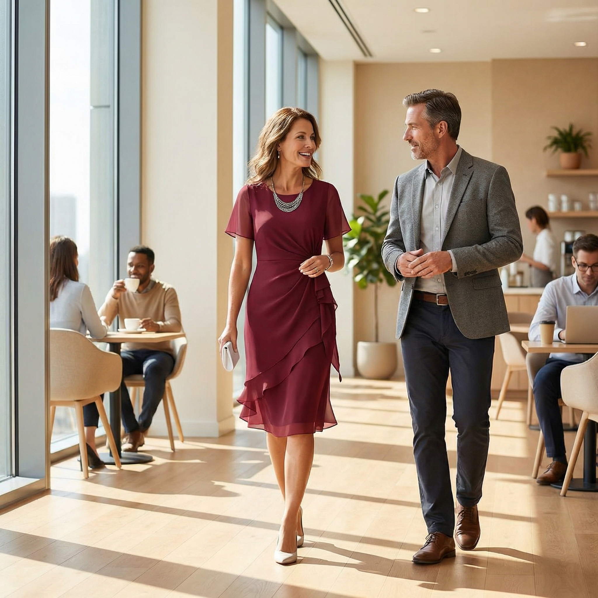  Gathered Twist Waist Dress