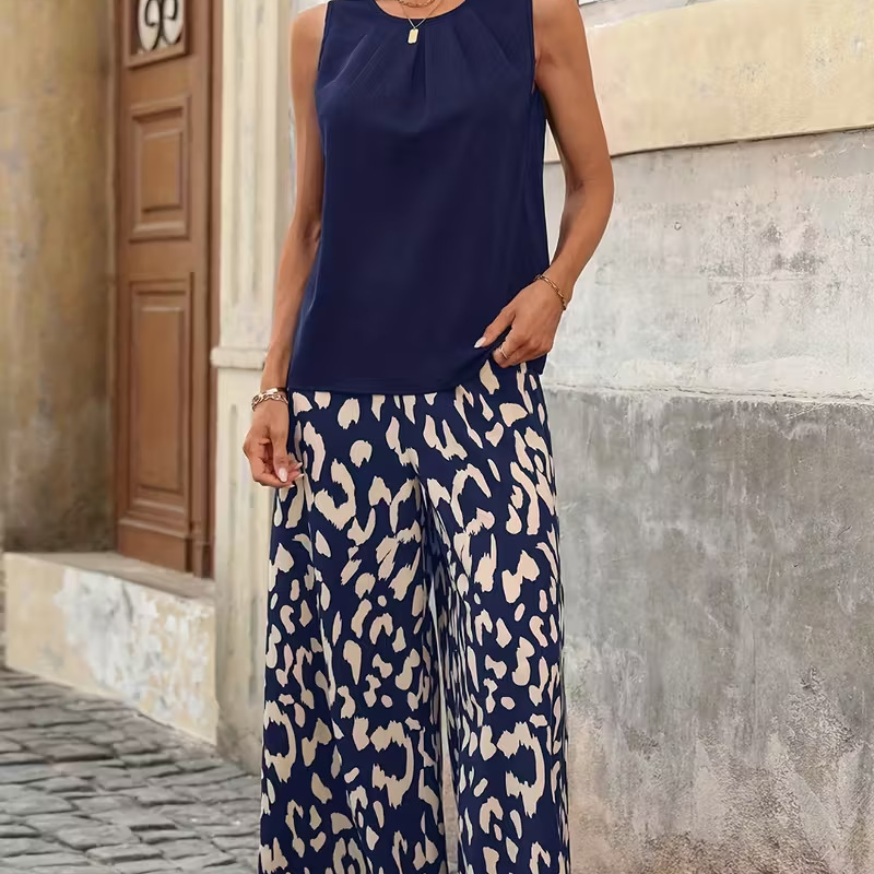 Elegant Two Piece Print Set