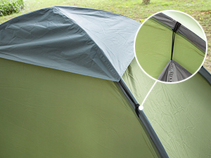 Rainfly is permentaly attached