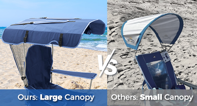 beach chair with shade canopy