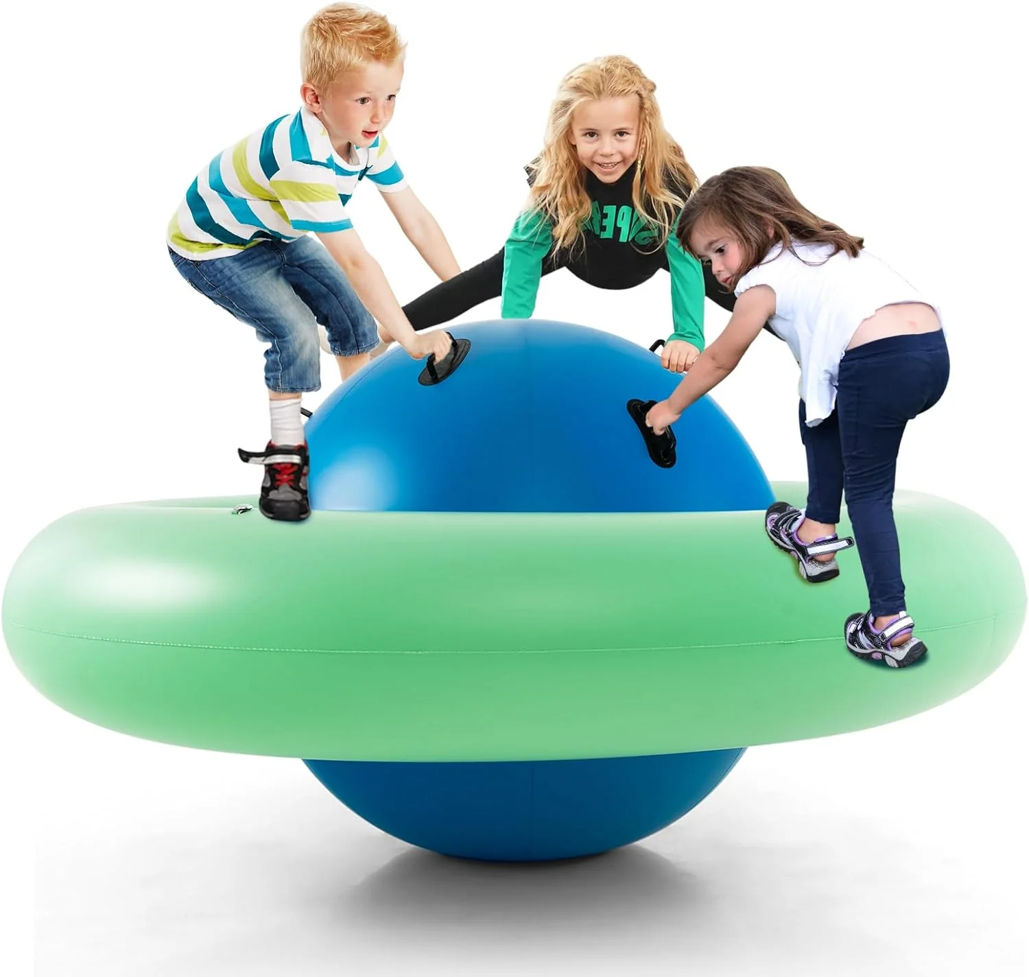 Costzon Giant Inflatable Dome Rocker Bouncer, Blow Up Rocking Ball Playground