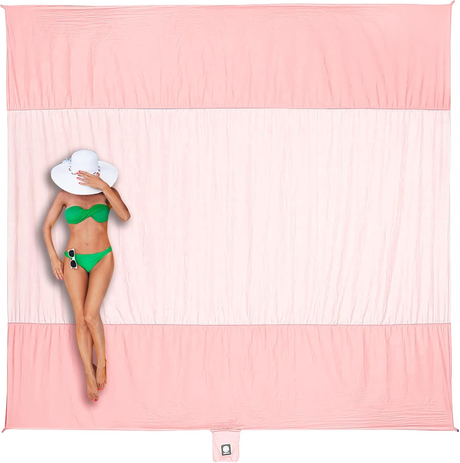 WEKAPO Beach Blanket Sandproof Waterproof, Extra Large Beach Mat, Oversized & Compact Sand Free, Quick Drying Beach Essentials for Vacation, Cruise, Picnic & Camping with Stakes