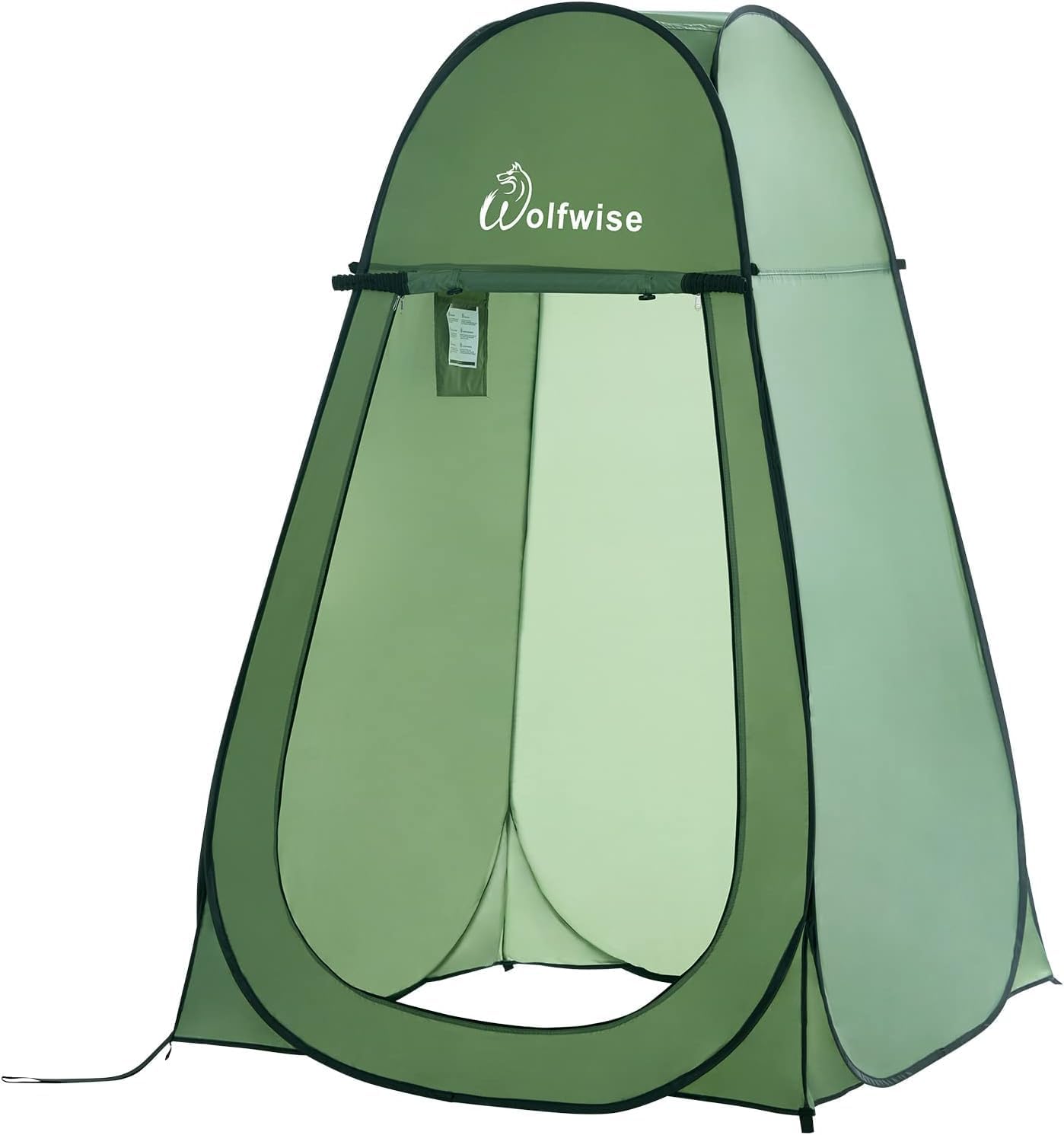 Wolfwise Pop Up Shower Tent, Portable Instant Changing Tent with Ventilation Window & Carry Bag, Privacy Bathroom Toilet for Beach, Camping & Outdoor, Width 47 ", Height 75 ", Green