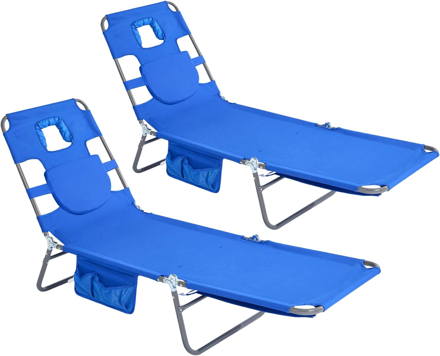 SUNNYFEEL Beach Lounge Chair, Backpack Reclining Beach Chairs Lay Flat, Sun Face Down Tanning Chair, Folding Camping Chairs Portable Camp Cot with Backpack Straps for Outdoor/Picnic/Lawn