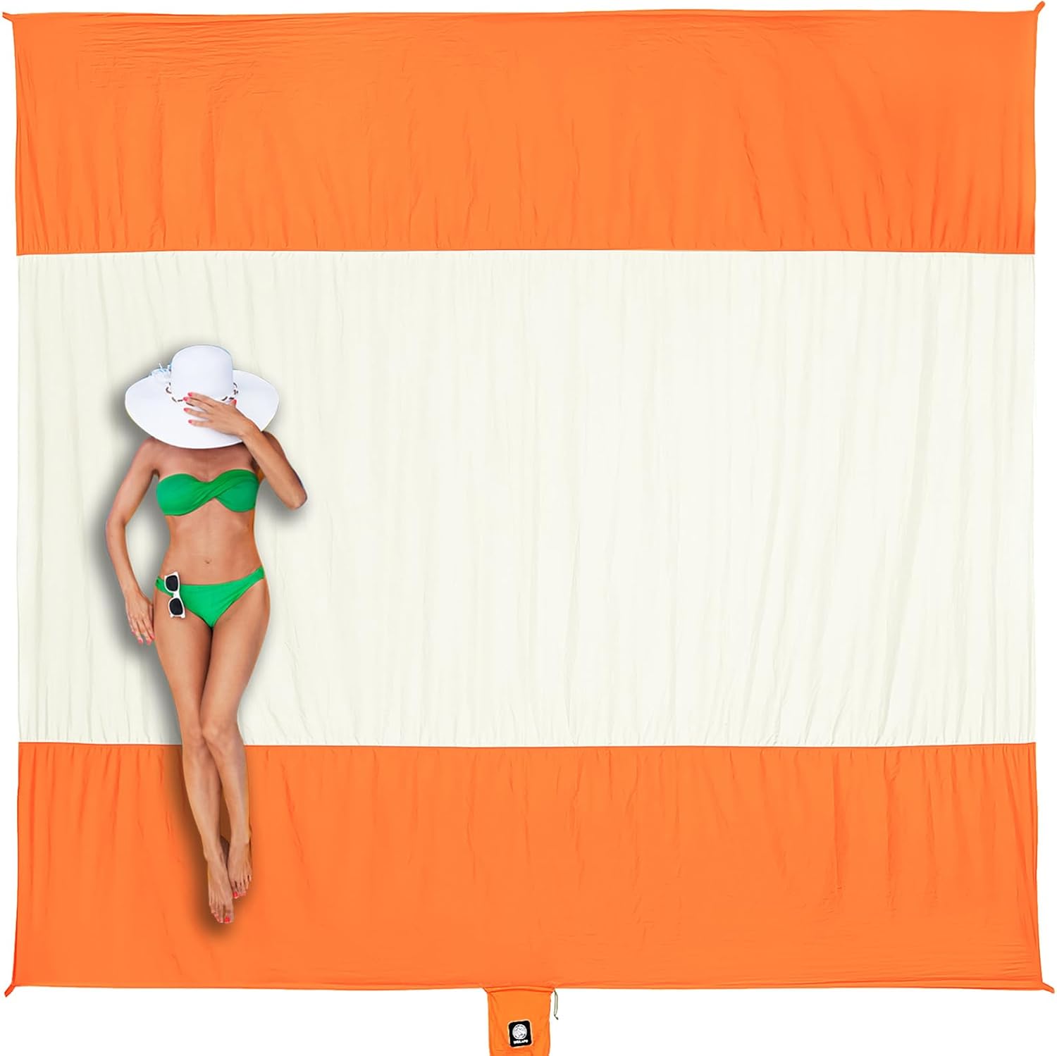 WEKAPO Beach Blanket Sandproof Waterproof, Extra Large Beach Mat, Oversized & Compact Sand Free, Quick Drying Beach Essentials for Vacation, Cruise, Picnic & Camping with Stakes