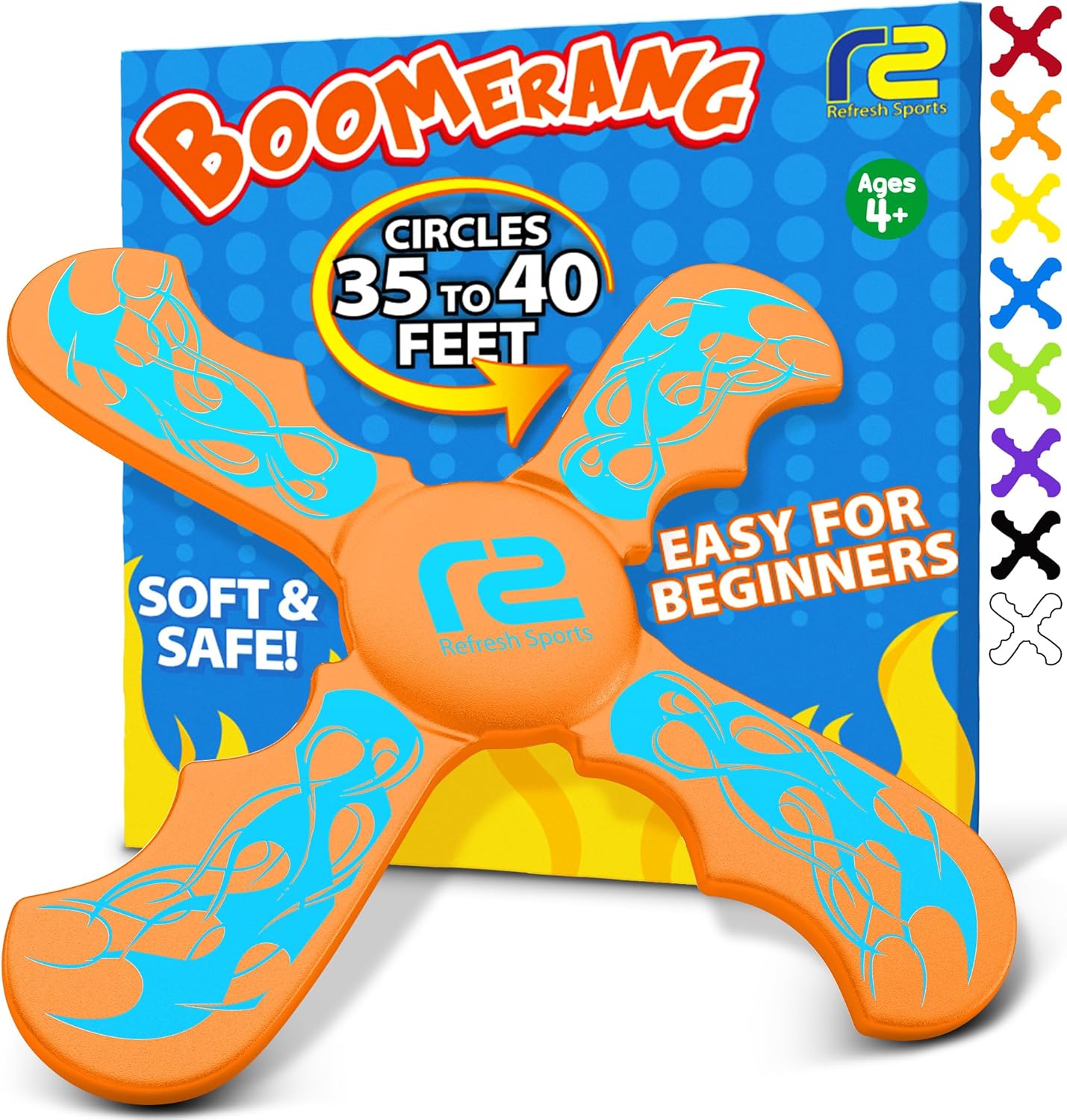 Fun Boomerang for Kids - Easter Basket Stuffers - Soft & Easy to Use - Best Gifts for 6 7 8 9 10 Year Old Boys & Girls + 2026 Top Toys for Boys Age 8-12 - Fun Outdoor Toy for Boys Girls Gift Ideas