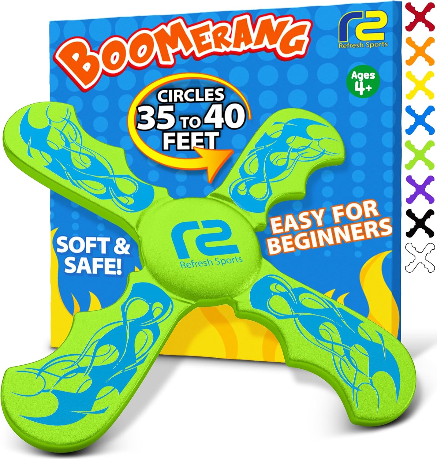 Fun Boomerang for Kids - Easter Basket Stuffers - Soft & Easy to Use - Best Gifts for 6 7 8 9 10 Year Old Boys & Girls + 2026 Top Toys for Boys Age 8-12 - Fun Outdoor Toy for Boys Girls Gift Ideas