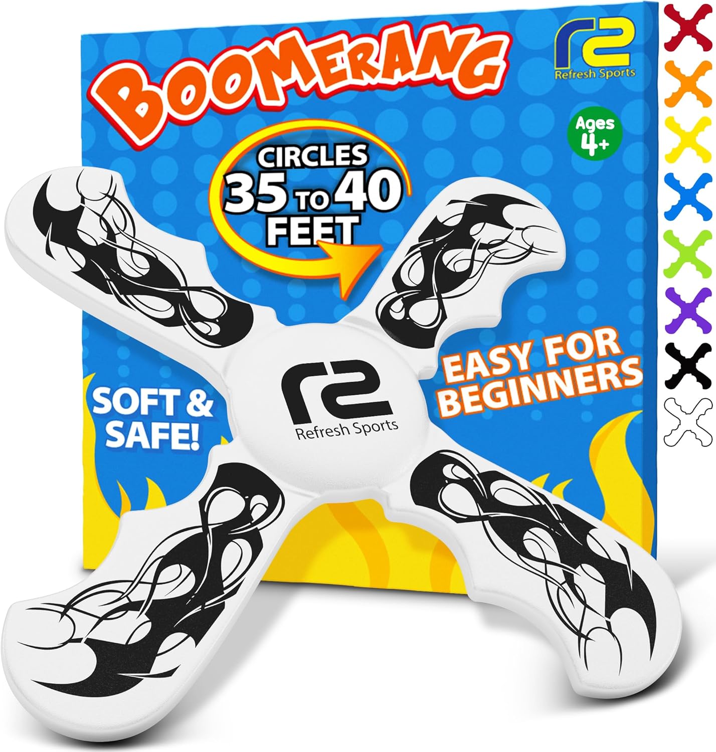 Fun Boomerang for Kids - Easter Basket Stuffers - Soft & Easy to Use - Best Gifts for 6 7 8 9 10 Year Old Boys & Girls + 2026 Top Toys for Boys Age 8-12 - Fun Outdoor Toy for Boys Girls Gift Ideas