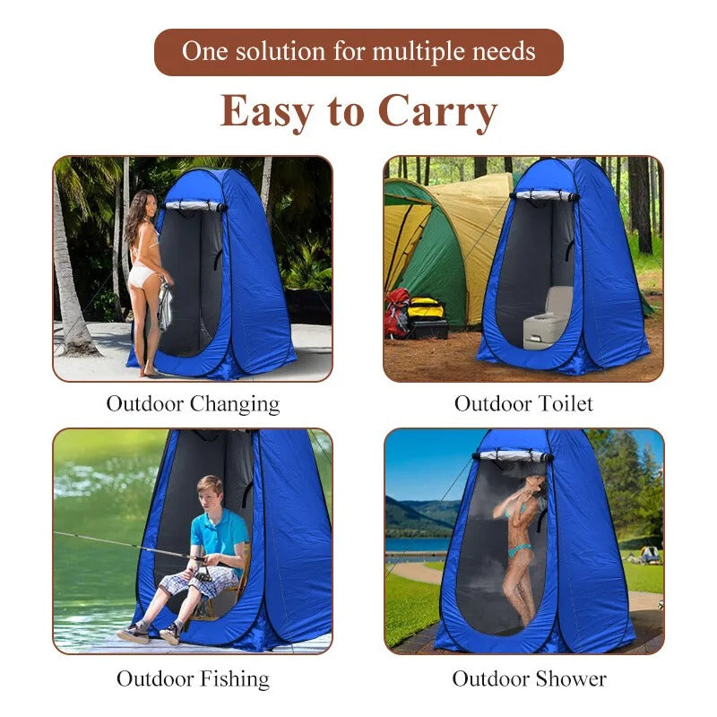 Pop Up Portable Privacy Shower Tent – Waterproof UV-Resistant Camping Shelter