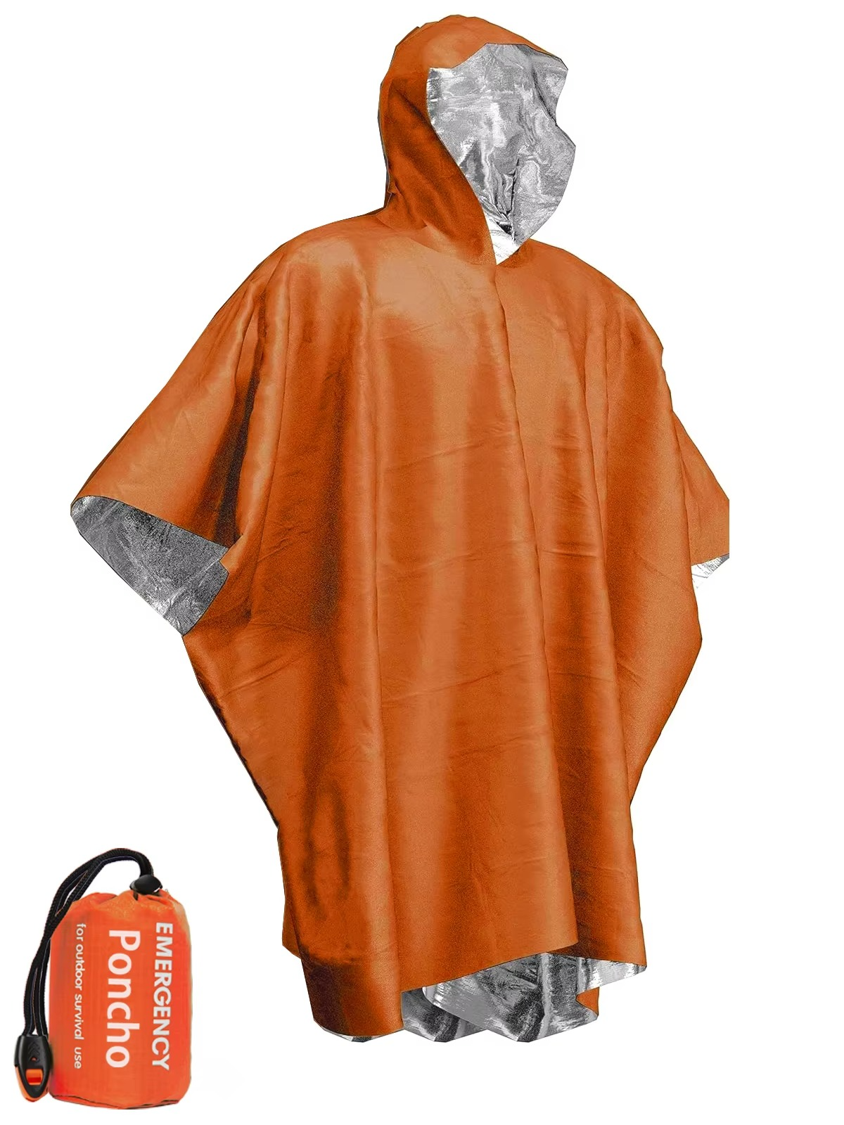 Emergency Thermal Rain Poncho – Waterproof Survival Blanket for Hiking & Outdoor Safety