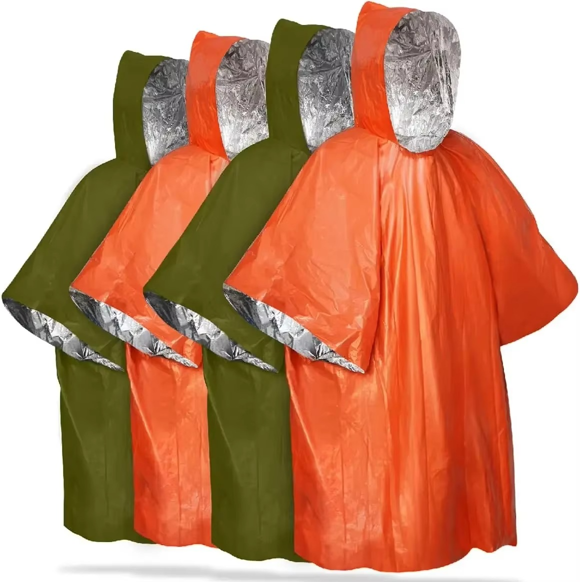 Emergency Thermal Rain Poncho – Waterproof Survival Blanket for Hiking & Outdoor Safety