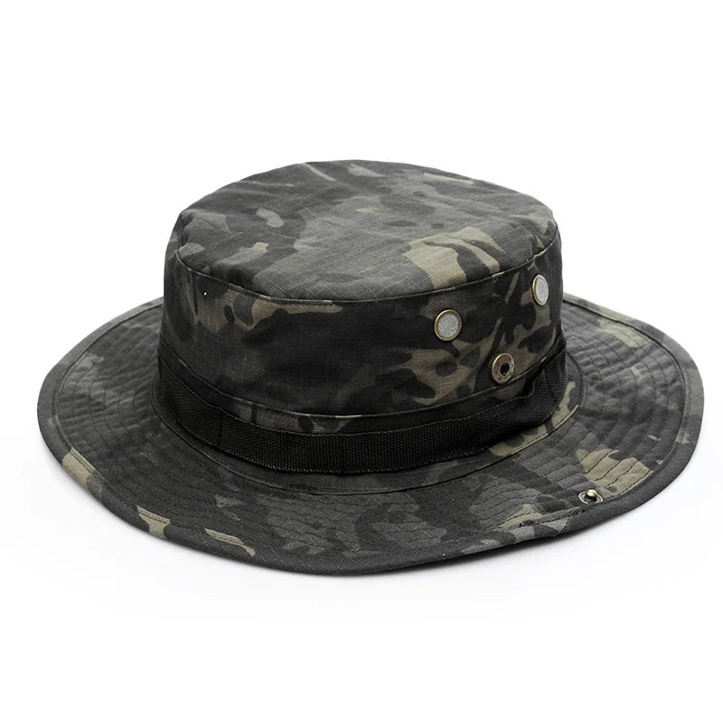 Military Boonie Hat – Tactical Camo Army Bucket Hat, Jungle & Kryptek Floppy Hat for Hunting, Hiking, Fishing, Outdoor Survival