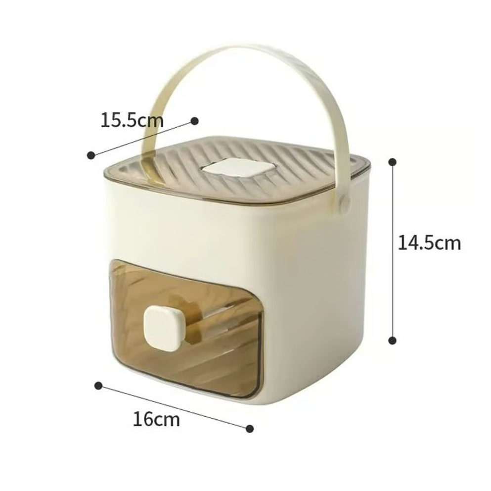 48 Cube Ice Maker with Easy Press Lid - Double-deck portable design includes silicone trays, durable plastic construction for DIY frozen food and beverages, ideal for summer beverages, Countertop Ice Maker, Beverage Cooling, Modern Kitchen Gadgets