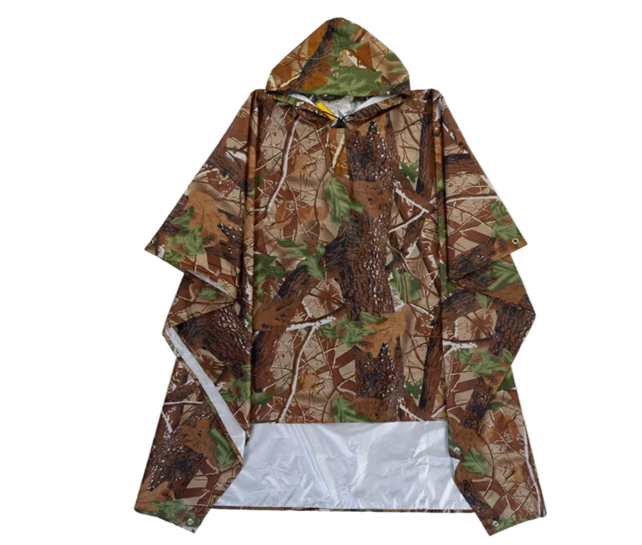 Military Style Hooded Rain Poncho - Multi-Purpose Tent, Bivy sack, Shelter