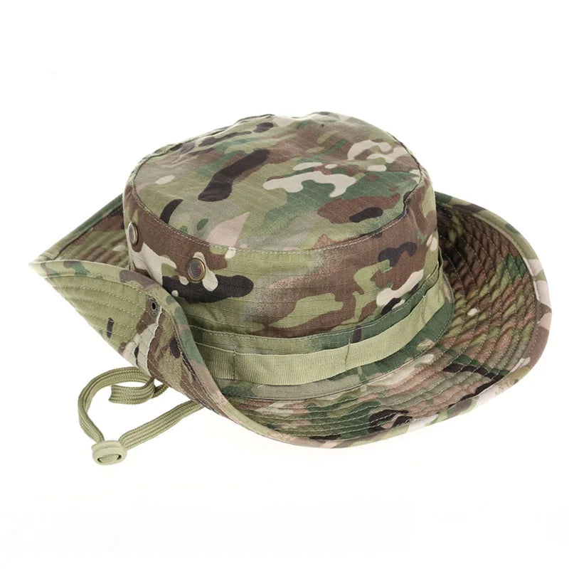 Military Boonie Hat – Tactical Camo Army Bucket Hat, Jungle & Kryptek Floppy Hat for Hunting, Hiking, Fishing, Outdoor Survival