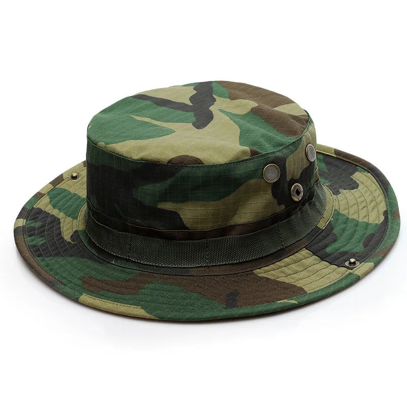 Military Boonie Hat – Tactical Camo Army Bucket Hat, Jungle & Kryptek Floppy Hat for Hunting, Hiking, Fishing, Outdoor Survival