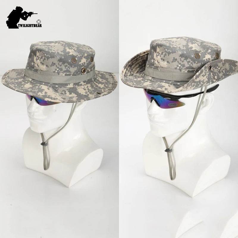 Military Boonie Hat – Tactical Camo Army Bucket Hat, Jungle & Kryptek Floppy Hat for Hunting, Hiking, Fishing, Outdoor Survival