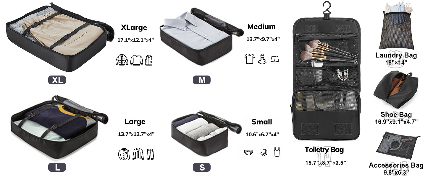 packing cubes for travel