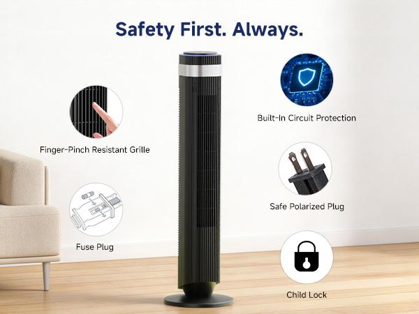 【New】Tower Fan for Bedroom, 28dB Silent Standing Fan with 12H Timer, Smart Auto Mode, 64° Oscillating Bladeless Cooling Fan for Home Office 【New】Tower Fan for Bedroom, 28dB Silent Standing Fan with 12H Timer, Smart Auto Mode, 64° Oscillating Bladeless Cooling Fan for Home Office