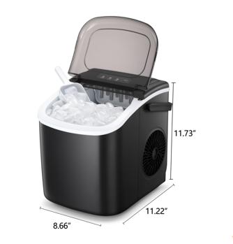 COWSAR Bullet Ice Maker Countertop with Self-Cleaning, Staninless Steel or ABS Plastic, 26.5lbs/24Hrs, 6 Mins/9 Pcs Bullet Ice, Portable Ice Maker for Kitchen/Home/Office/Party/RV COWSAR Bullet Ice Maker Countertop with Self-Cleaning, Staninless Steel or ABS Plastic, 26.5lbs/24Hrs, 6 Mins/9 Pcs Bullet Ice, Portable Ice Maker for Kitchen/Home/Office/Party/RV