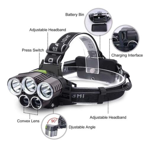 High Power 5X LED Waterproof Headlamp Kit