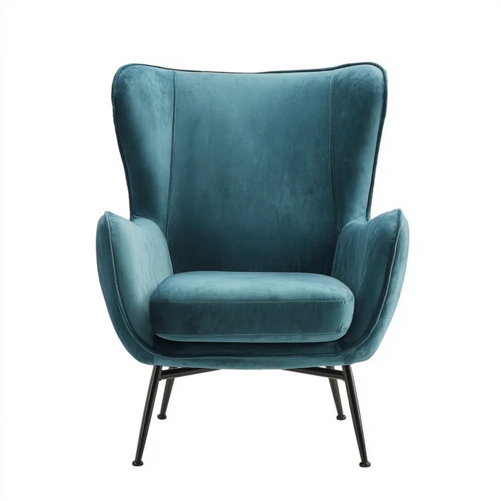 Sessel Samt 71x80x101 cm – Türkis – Modernes Design