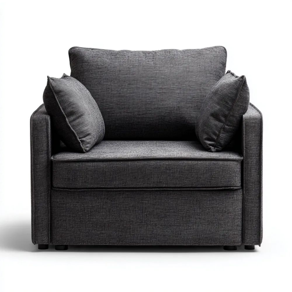 Moderner Sessel mit Stoffbezug 90x80x70 cm - Dunkelgrau